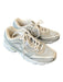 Fila Silver & Gray Leather Almond Toe lace up Mesh Detail Sneaker Sneakers Silver & Gray