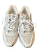 Fila Silver & Gray Leather Almond Toe lace up Mesh Detail Sneaker Sneakers Silver & Gray