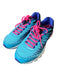 Fila Shoe Size 6.5 Blue & Pink Leather Upper Round Toe Mesh Detail Sneakers Blue & Pink / 6.5