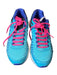 Fila Shoe Size 6.5 Blue & Pink Leather Upper Round Toe Mesh Detail Sneakers Blue & Pink / 6.5