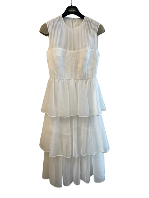 Jonathan Simkhai Size 4 White Silk & Polyester Sleeveless solid color Dress White / 4