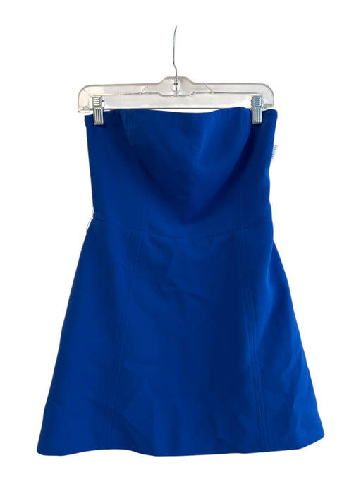Amanda Uprichard Size Medium Blue No Fabric Tag Lined Strapless Back Zip Dress Blue / Medium