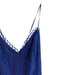 Charo Ruiz Ibiza Size Est Small Navy Blue Cotton Blend Lined V Neck Dress Navy Blue / Est Small
