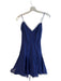 Charo Ruiz Ibiza Size Est Small Navy Blue Cotton Blend Lined V Neck Dress Navy Blue / Est Small
