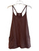 FP Movement Size S/P Brown Cotton Blend Built in Shorts Sleeveless V Neck Dress Brown / S/P