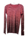 Lululemon Size 6 Burgundy No Fabric Tag Long Sleeve Striped Round Neck Top Burgundy / 6