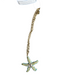 No Brand Green & Blue Metal Beaded Chain Link Starfish Lobster Clasp Necklace Green & Blue