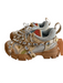 Gucci Shoe Size 6 Beige & Multi Leather & Fabric Jeweled Application Logo Shoes Beige & Multi / 6
