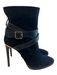 Burberry Shoe Size 37.5 Black Suede & Leather High Heel Strapy Above ankle Boots Black / 37.5