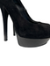 Fendi Shoe Size 37 Black Suede Almond Toe Platform Stiletto Pump Shoes Black / 37