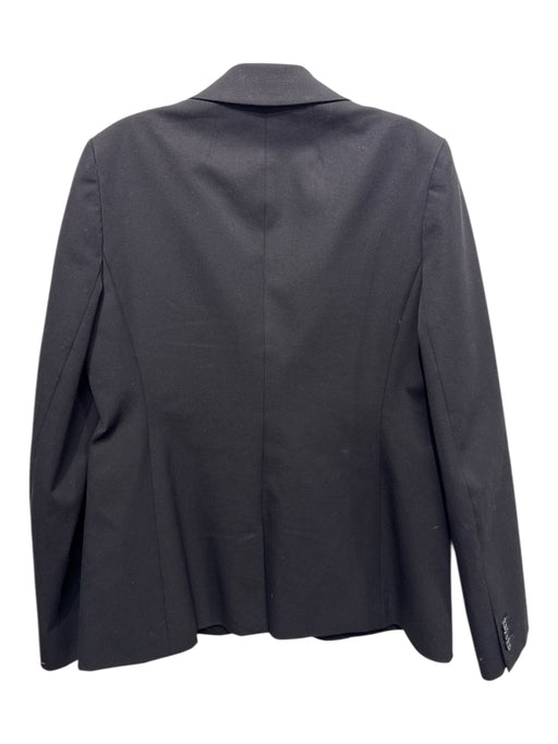 J Crew Size 10T Black Cotton Blend Button Front Lapel Collared Blazer Black / 10T