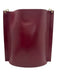 Lafayette 148 Burgundy Red Leather Braided Crossbody Strap Bucket Bag Burgundy Red / Medium