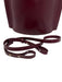 Lafayette 148 Burgundy Red Leather Braided Crossbody Strap Bucket Bag Burgundy Red / Medium