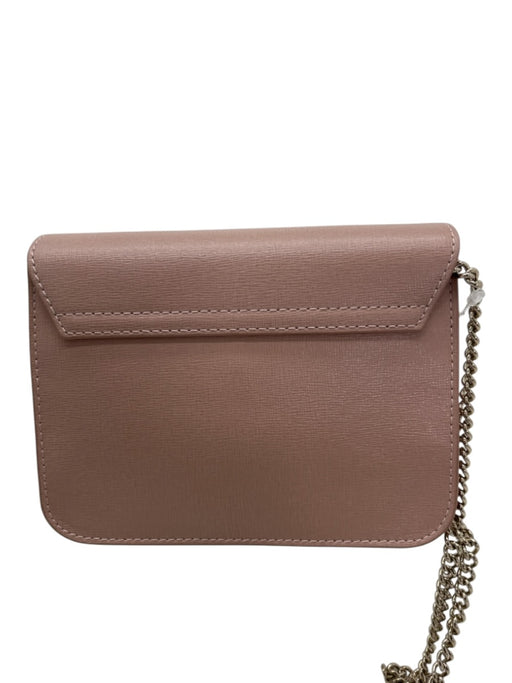 Furla Blush Pink Coated Canvas Crossbody Chain Gold Hardware Crossbody Bag Blush Pink / XS