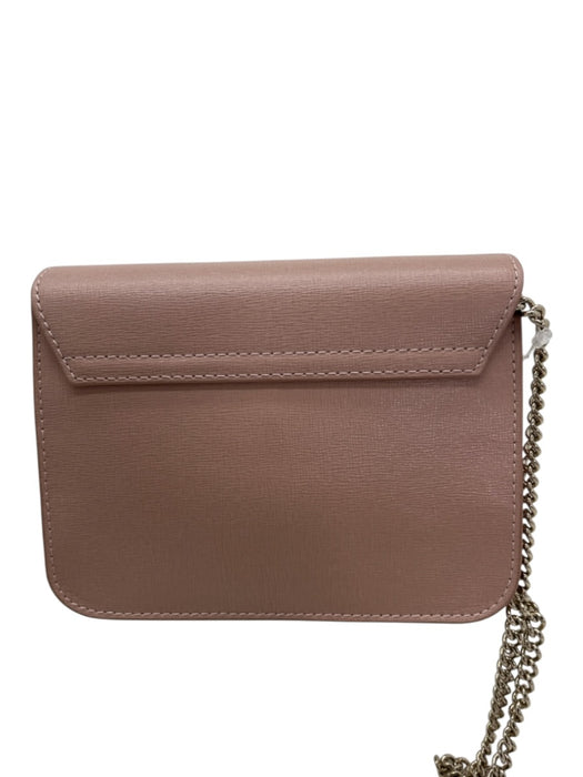 Furla Blush Pink Coated Canvas Crossbody Chain Gold Hardware Crossbody Bag Blush Pink / XS