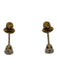 No Brand Gold Diamond 14K Post Back Stud Earrings Gold