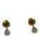 No Brand Gold Diamond 14K Post Back Stud Earrings Gold