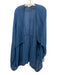 Grizas Size M Blue Linen Open Front Long Sleeve Knee length Cardigan Blue / M