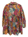 Target Collab Size S Multicolor Cotton Button Detail Pockets Floral Print Dress Multicolor / S