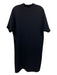 Vince Size XS Black Wool Blend V Neck Darted Knee Length Dress Black / XS