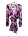 Elliatt Size M Purple, Pink, White Polyester Long Balloon Sleeve Tie Dye Dress Purple, Pink, White / M