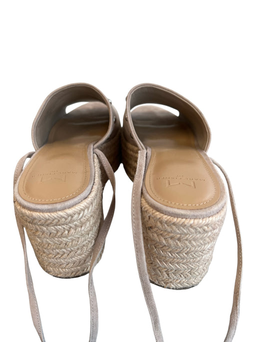 Marc Fisher Shoe Size 8 Beige Woven Espadrille Studded Platform Wedge Shoes Beige / 8