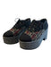 Chanel Shoe Size 38 Rainbow Tweed Platform lace up Oxford Logo Shoes Rainbow / 38