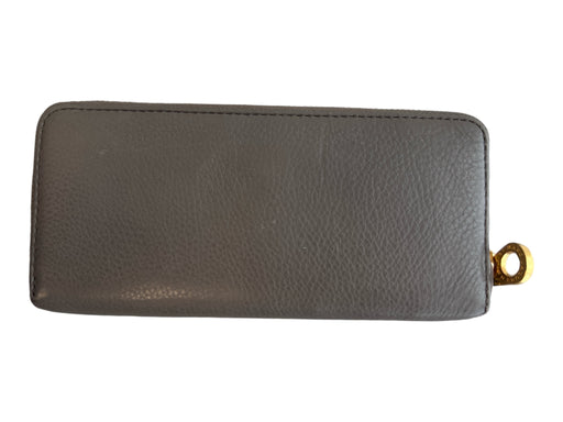 Marc By Marc Jacobs Grey Manmade Material Gold hardware Logo Zip Close Wallets Grey