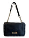Kate Spade Black Manmade Material Silver Hardware Ruffle Detail Purse Black / Medium
