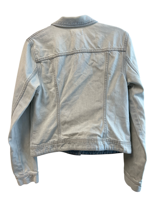 Halogen Size Medium Light Wash Cotton Denim Collared Button Down Jacket Light Wash / Medium