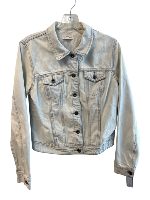 Halogen Size Medium Light Wash Cotton Denim Collared Button Down Jacket Light Wash / Medium