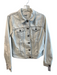 Halogen Size Medium Light Wash Cotton Denim Collared Button Down Jacket Light Wash / Medium