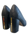 Tommy Hilfiger Shoe Size 7.5 M Black Leather Gold Accents Block Heel Pump Heels Black / 7.5 M