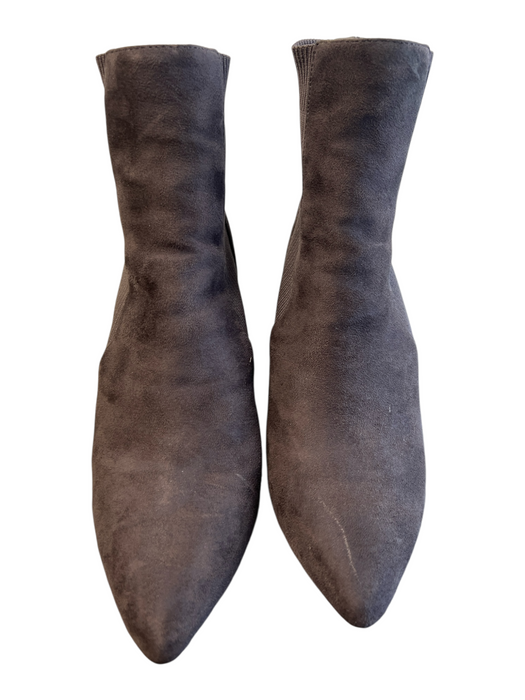 Steve Madden Shoe Size 8 Brown Suede Fabric Lined Elastic Block Heel Booties Brown / 8