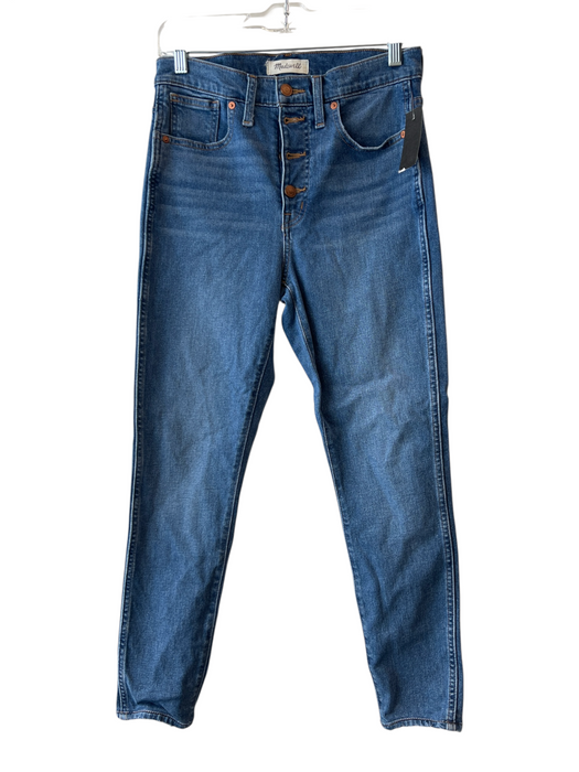 Madewell Size 28 Medium Wash Cotton Blend High Rise Button Fly 5 Pocket Jeans Medium Wash / 28