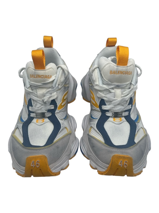 Balenciaga Shoe Size 46 White & Orange Synthetic Solid Sneaker Men's Shoes 46