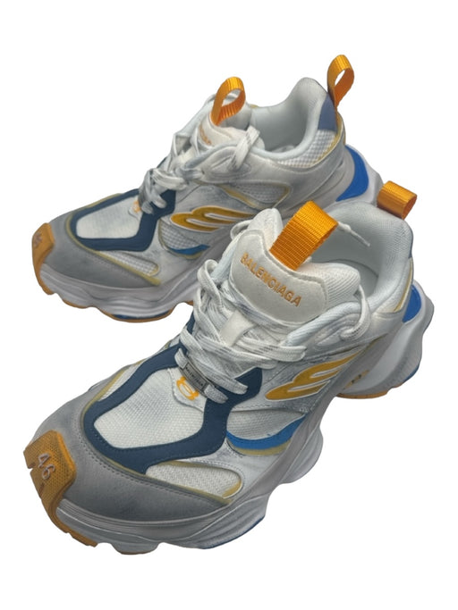 Balenciaga Shoe Size 46 White & Orange Synthetic Solid Sneaker Men's Shoes 46