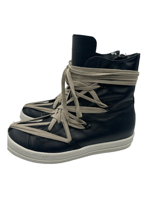Rick Owens Shoe Size 46 Black Leather Lace Sneaker Men's Shoes 46