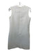 Carven Size 38 White Polyester Sleeveless Textured Zip Back Dress White / 38