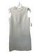 Carven Size 38 White Polyester Sleeveless Textured Zip Back Dress White / 38