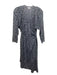 Joie Size XS Gray Polyester Animal Print Wrap 3/4 Sleeve Midi Dress Gray / XS