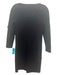 Akris Punto Size 2 Black Viscose Blend Round Neck Long Sleeve Scalloped Dress Black / 2