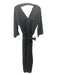 Joie Size XS Black & White Polyester Printed V Neck 3/4 Sleeve Jumpsuit Black & White / XS