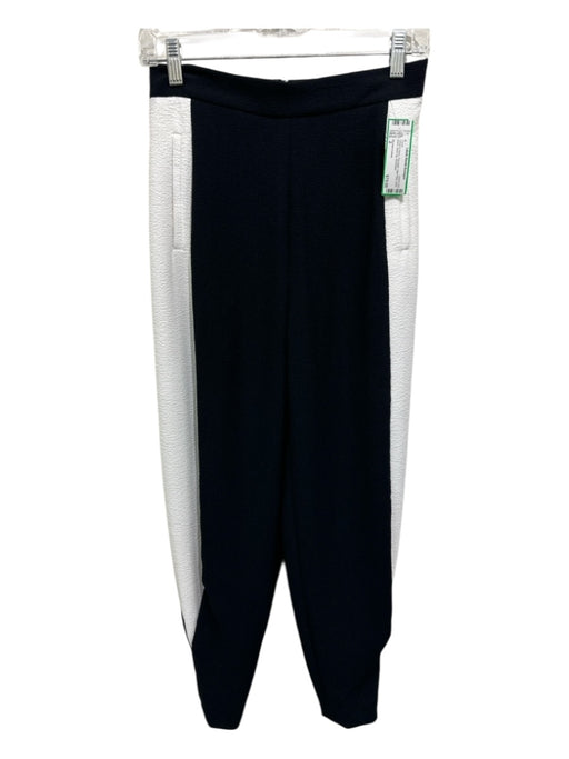 Rachel Comey Size 2 White & Black Polyester High Rise color block Back Zip Pants White & Black / 2