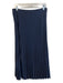 J. Crew Size S Navy Polyester Elastic Waist Pleated Midi Skirt Navy / S