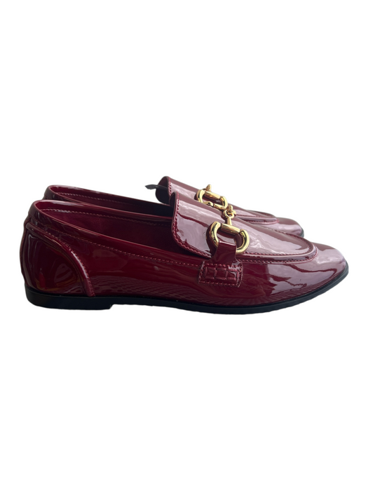 Jeffrey Campbell Shoe Size 8 Red Patent Leather gold tone metal Horsebit Shoes Red / 8