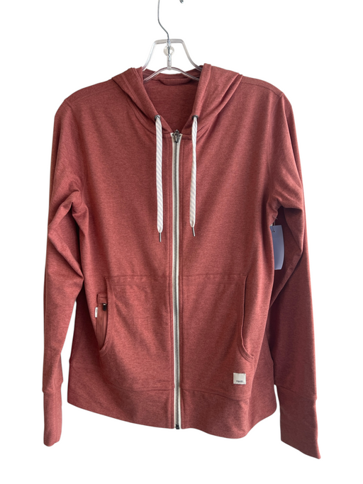 Vuori Size S Orange Missing Fabric Tag Heathered Zippered Pockets Hoodie Sweater Orange / S