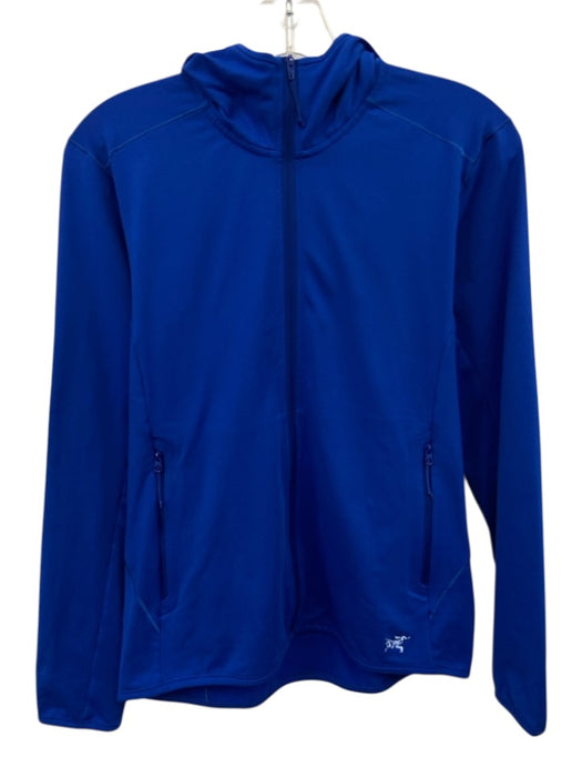 Arcteryx Size S Blue Polyester Blend Zip Front Hooded Athletic Jacket Blue / S