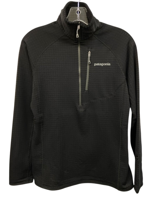 Patagonia Size S Black Polyester Blend Quarter Zip High Neck Zip Pocket Jacket Black / S