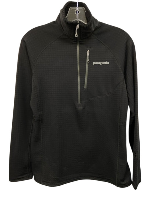 Patagonia Size S Black Polyester Blend Quarter Zip High Neck Zip Pocket Jacket Black / S